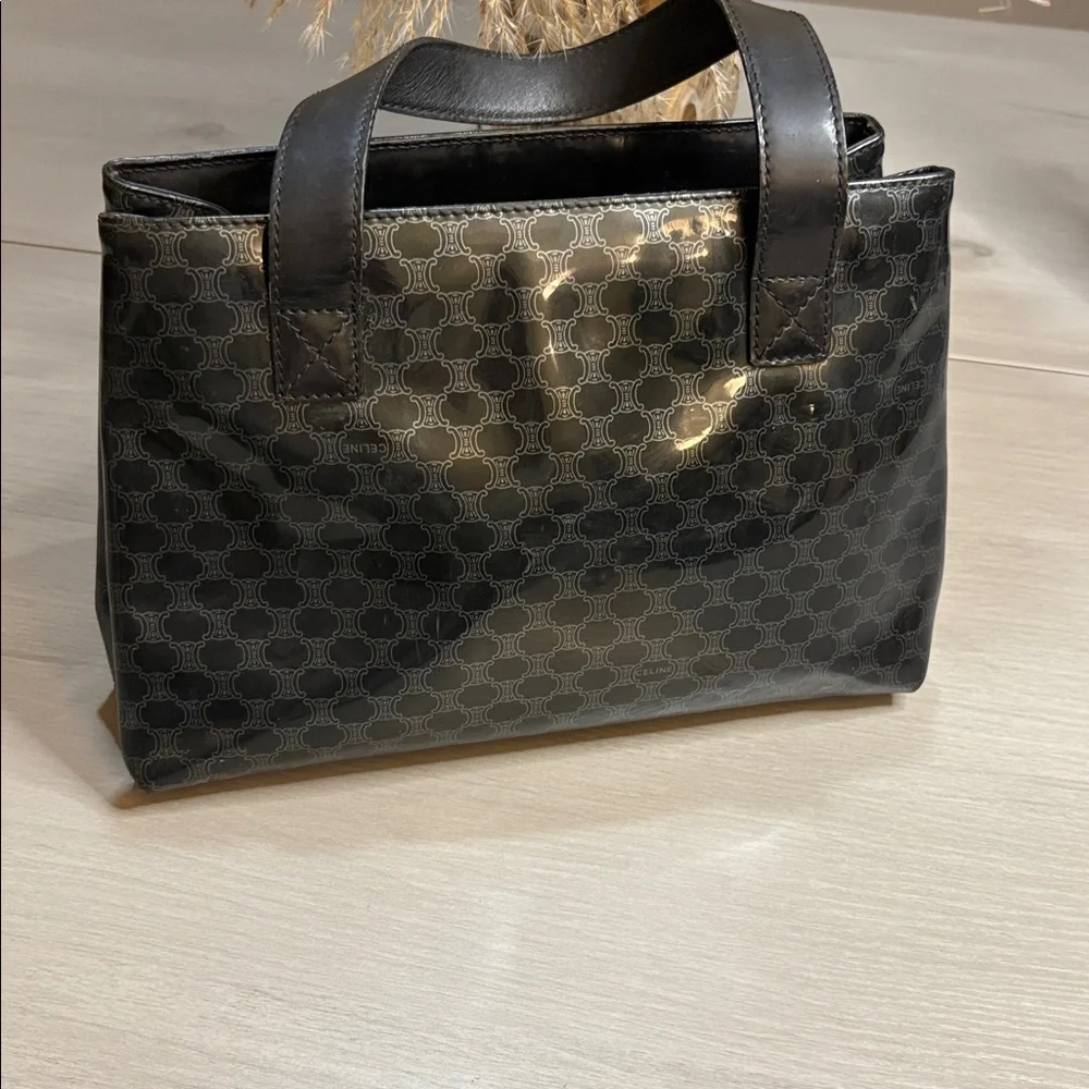 Vintage Celine Macadam PVC Mini Tote‎ – Black 11